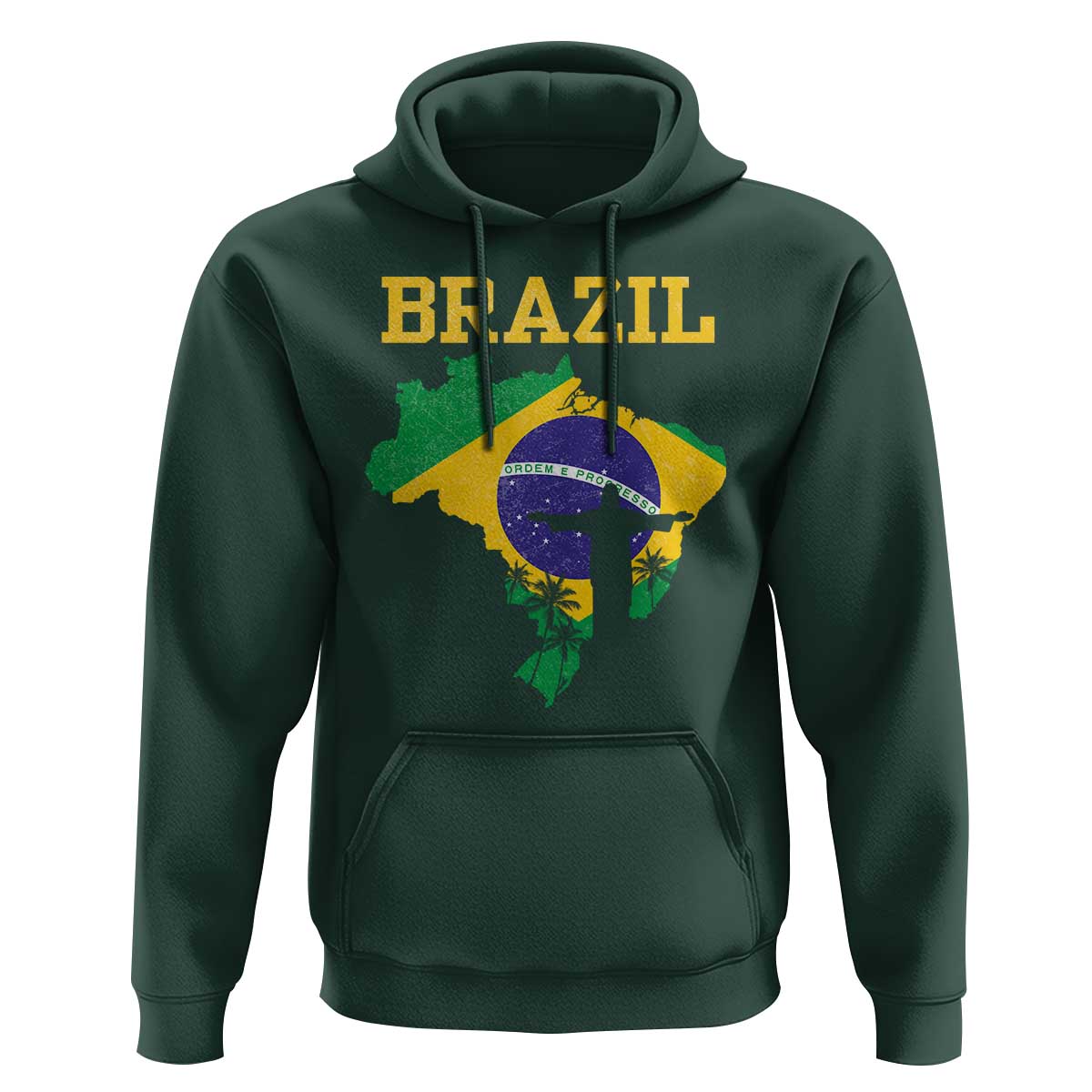 Brazilian Pride Christ the Redeemer Statue Latin America Hoodie - Wonder Print Shop