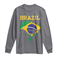 Brazilian Pride Christ the Redeemer Statue Latin America Long Sleeve Shirt - Wonder Print Shop