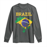 Brazilian Pride Christ the Redeemer Statue Latin America Long Sleeve Shirt - Wonder Print Shop