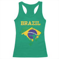 Brazilian Pride Christ the Redeemer Statue Latin America Racerback Tank Top - Wonder Print Shop