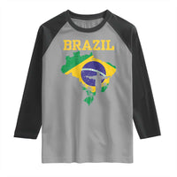 Brazilian Pride Christ the Redeemer Statue Latin America Raglan Shirt - Wonder Print Shop