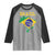 Brazilian Pride Christ the Redeemer Statue Latin America Raglan Shirt - Wonder Print Shop