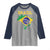 Brazilian Pride Christ the Redeemer Statue Latin America Raglan Shirt - Wonder Print Shop