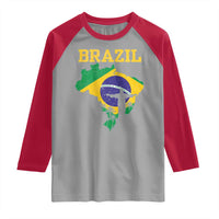 Brazilian Pride Christ the Redeemer Statue Latin America Raglan Shirt - Wonder Print Shop