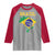 Brazilian Pride Christ the Redeemer Statue Latin America Raglan Shirt - Wonder Print Shop