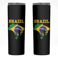 Brazilian Pride Christ the Redeemer Statue Latin America Skinny Tumbler - Wonder Print Shop