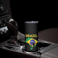 Brazilian Pride Christ the Redeemer Statue Latin America Skinny Tumbler - Wonder Print Shop