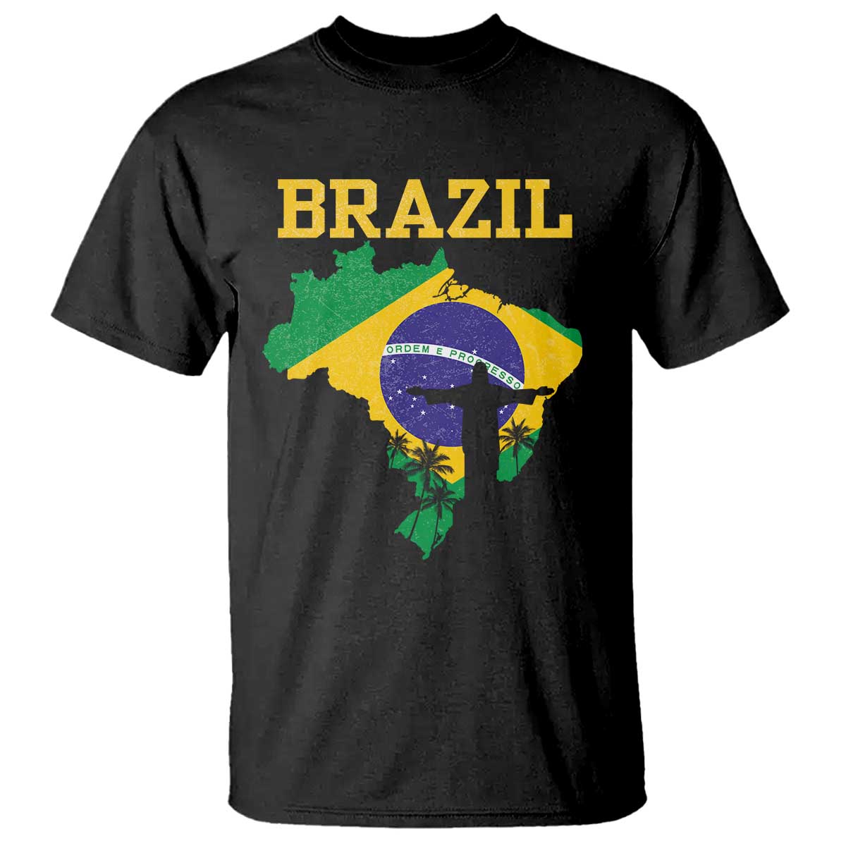 Brazilian Pride Christ the Redeemer Statue Latin America T Shirt - Wonder Print Shop