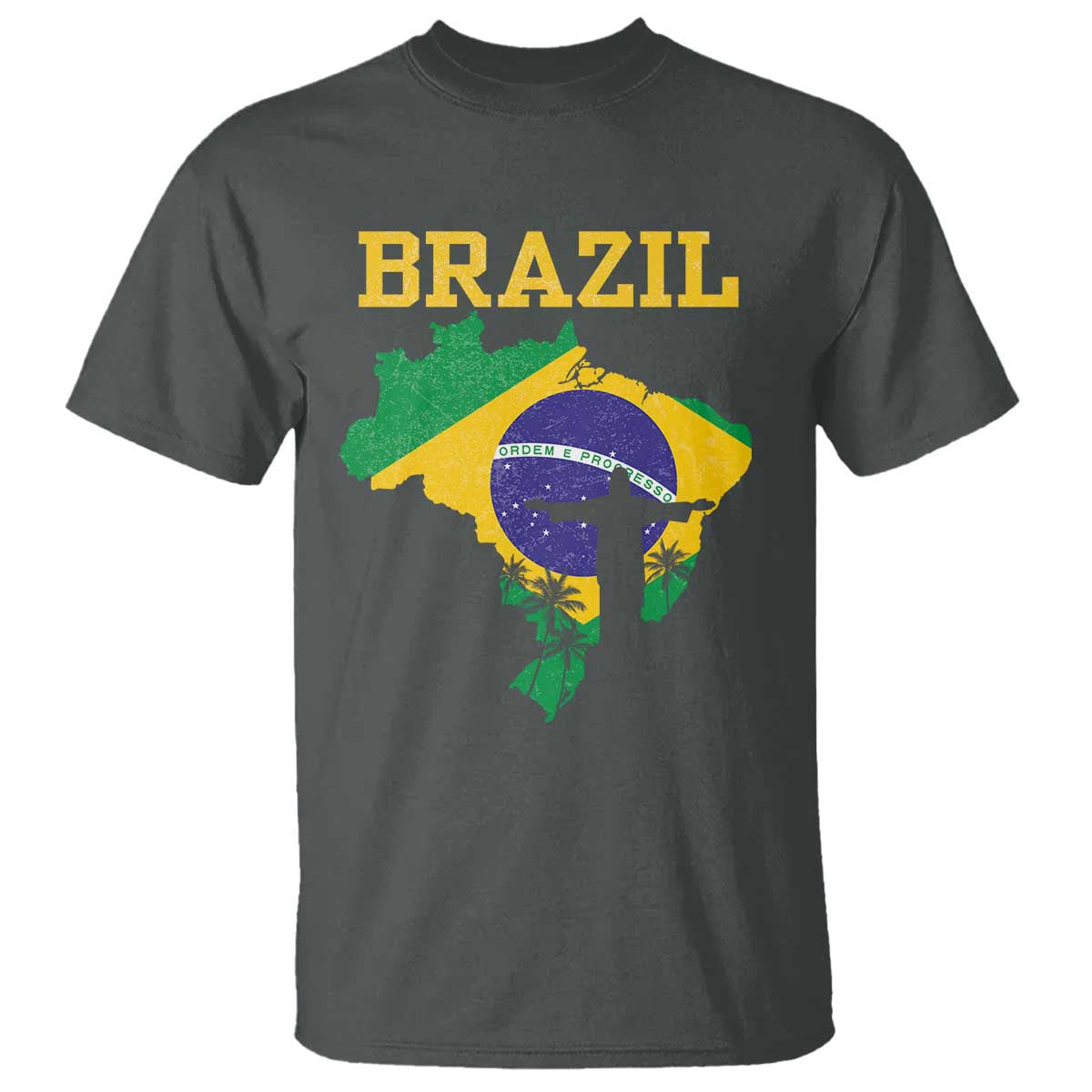 Brazilian Pride Christ the Redeemer Statue Latin America T Shirt - Wonder Print Shop