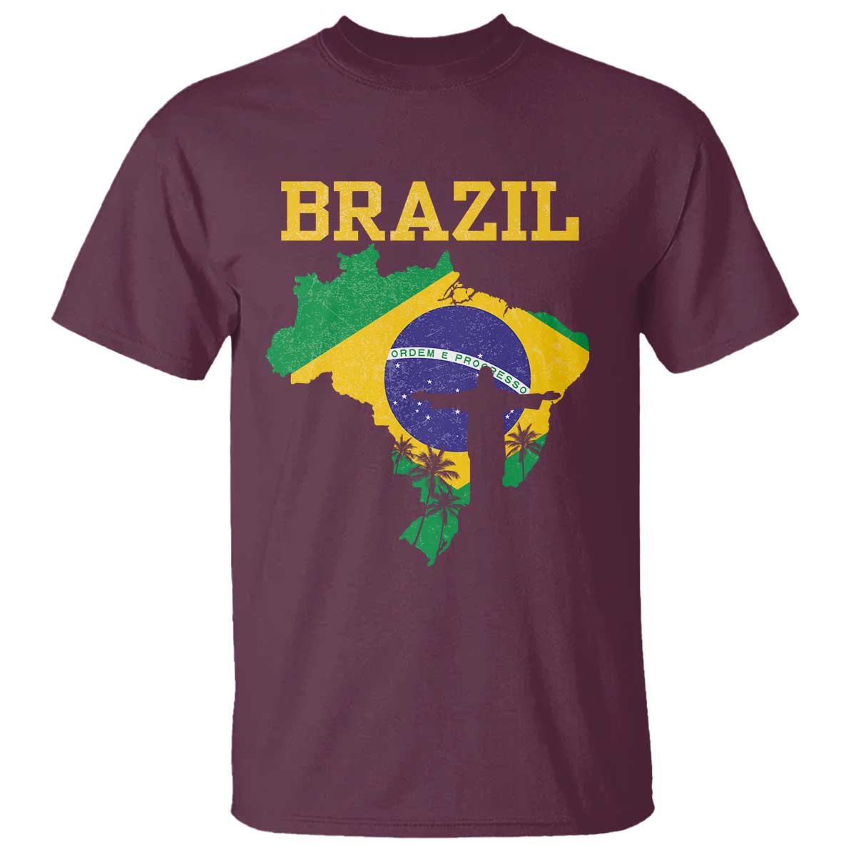 Brazilian Pride Christ the Redeemer Statue Latin America T Shirt - Wonder Print Shop
