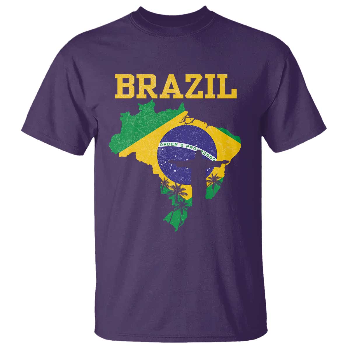 Brazilian Pride Christ the Redeemer Statue Latin America T Shirt - Wonder Print Shop