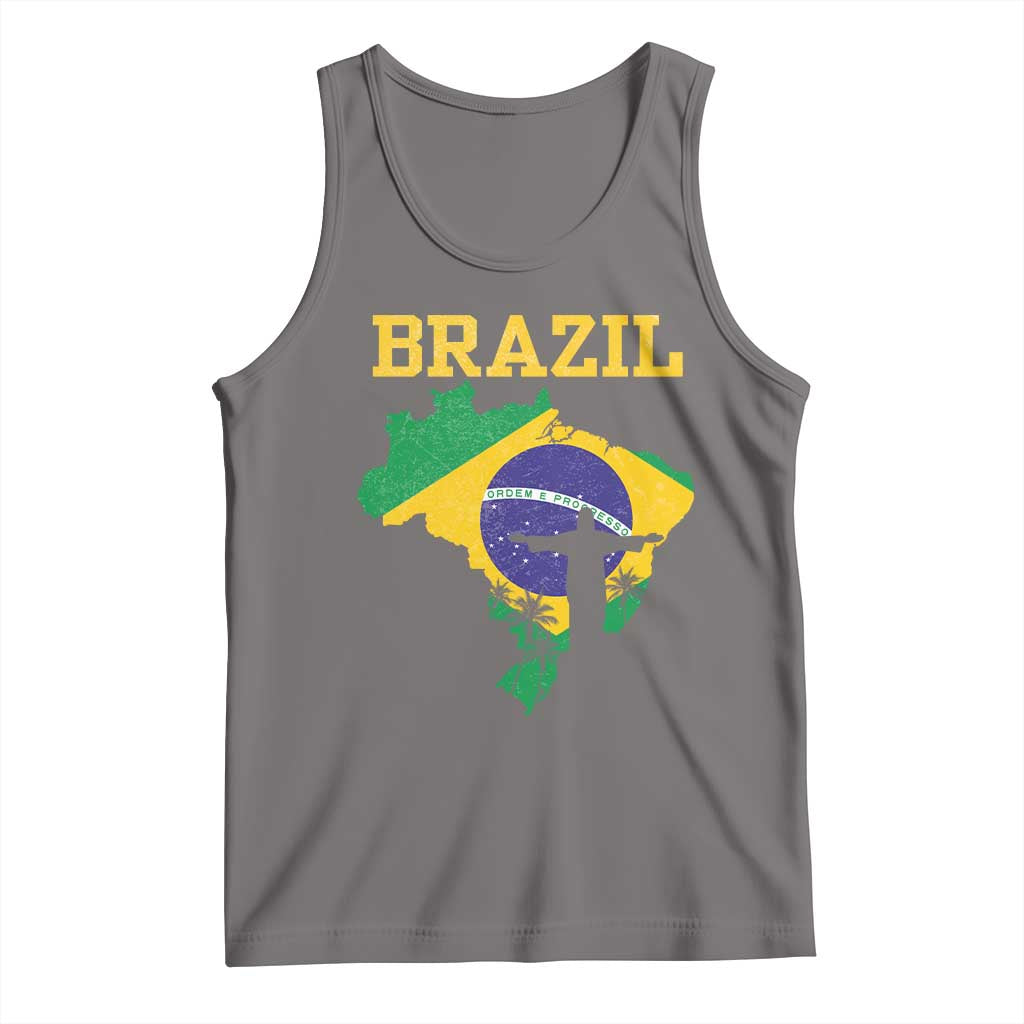Brazilian Pride Christ the Redeemer Statue Latin America Tank Top - Wonder Print Shop
