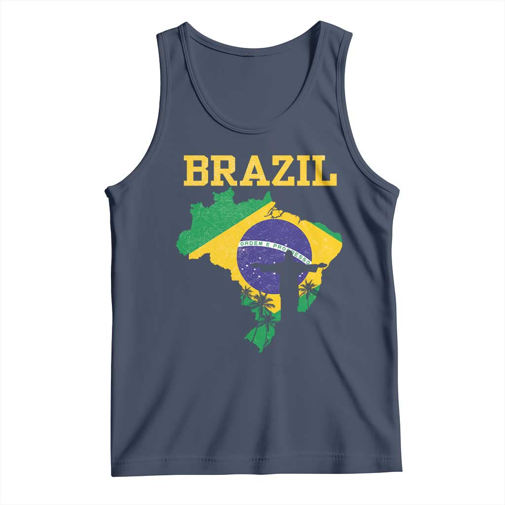 Brazilian Pride Christ the Redeemer Statue Latin America Tank Top - Wonder Print Shop