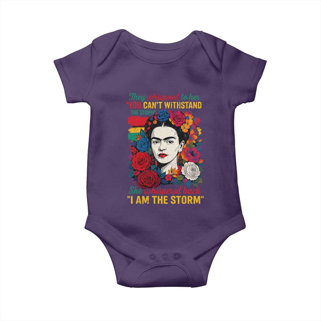 Frida Kahlo Baby Onesie They Whispered To Her You Cant Withstand The Storm - Wonder Print Shop