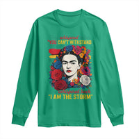 Frida Kahlo Long Sleeve Shirt They Whispered To Her You Cant Withstand The Storm - Wonder Print Shop