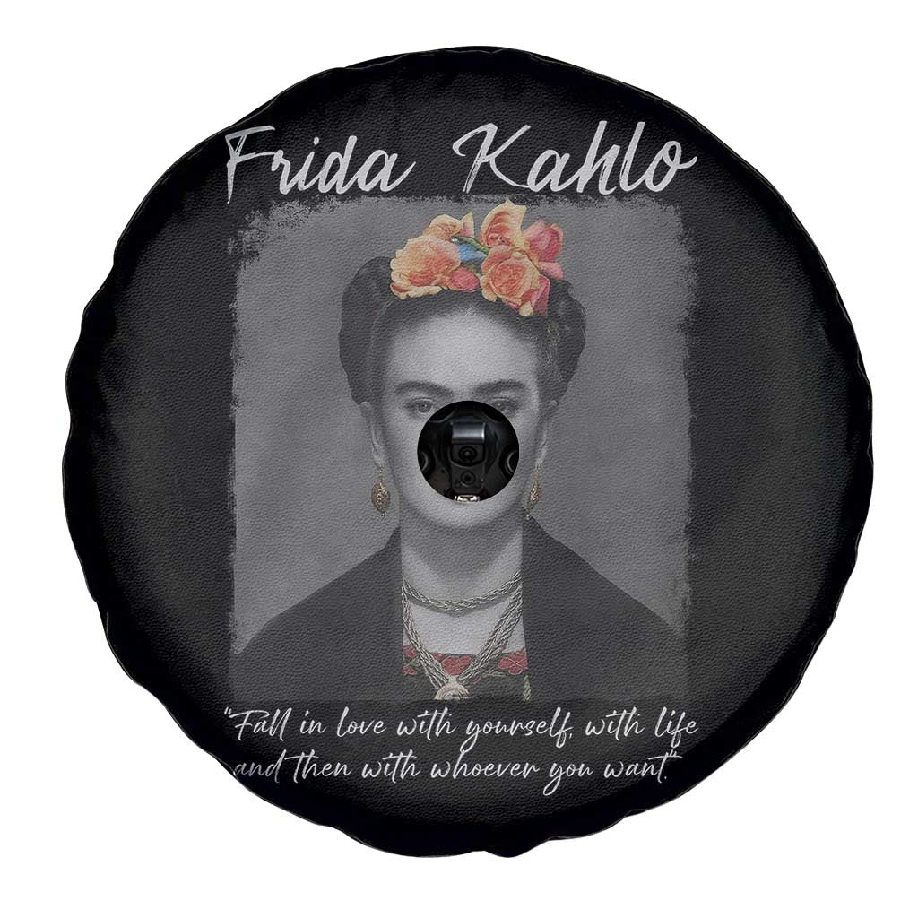 Frida Kahlo Spare Tire Cover Fall In Love With Yourself With Life And Then Whoever You Want - Wonder Print Shop