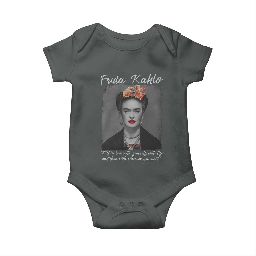 Frida Kahlo Baby Onesie Fall In Love With Yourself With Life And Then Whoever You Want - Wonder Print Shop