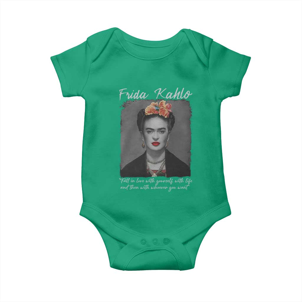Frida Kahlo Baby Onesie Fall In Love With Yourself With Life And Then Whoever You Want - Wonder Print Shop