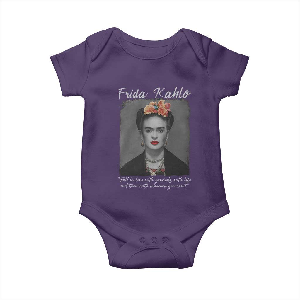 Frida Kahlo Baby Onesie Fall In Love With Yourself With Life And Then Whoever You Want - Wonder Print Shop