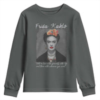 Frida Kahlo Youth Sweatshirt Fall In Love With Yourself With Life And Then Whoever You Want - Wonder Print Shop