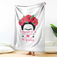 Frida Kahlo Quotes Throw Blanket Enamorate De Ti De La Vida Mexican Artist - Wonder Print Shop