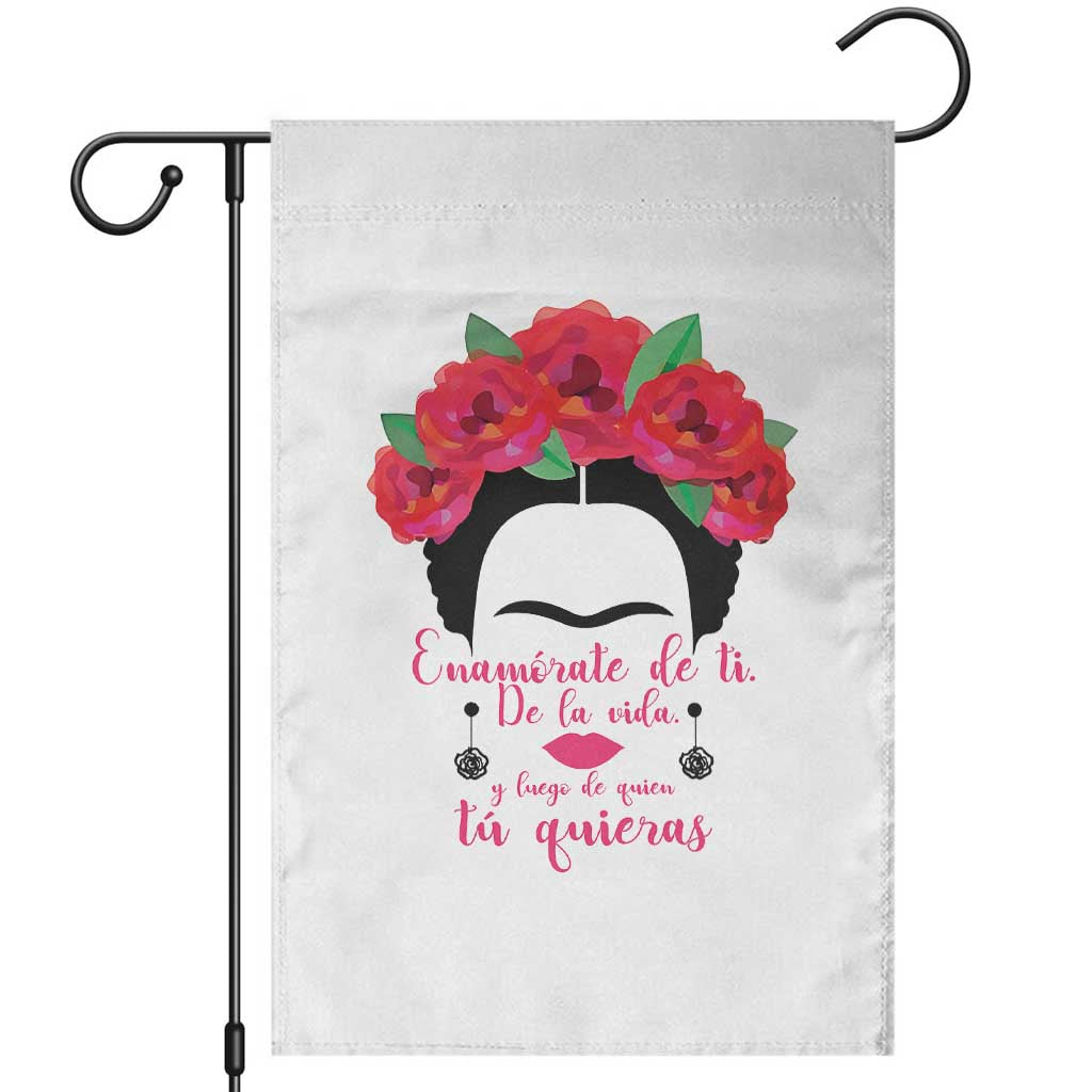 Frida Kahlo Quotes Garden Flag Enamorate De Ti De La Vida Mexican Artist - Wonder Print Shop