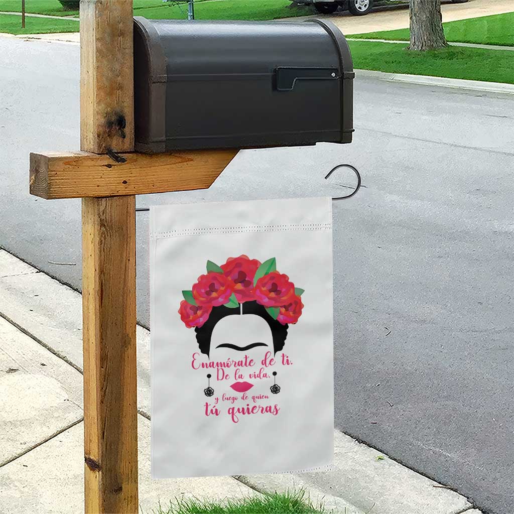 Frida Kahlo Quotes Garden Flag Enamorate De Ti De La Vida Mexican Artist - Wonder Print Shop