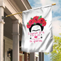 Frida Kahlo Quotes Garden Flag Enamorate De Ti De La Vida Mexican Artist - Wonder Print Shop