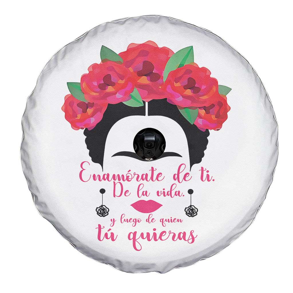Frida Kahlo Quotes Spare Tire Cover Enamorate De Ti De La Vida Mexican Artist - Wonder Print Shop