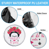 Frida Kahlo Quotes Spare Tire Cover Enamorate De Ti De La Vida Mexican Artist - Wonder Print Shop