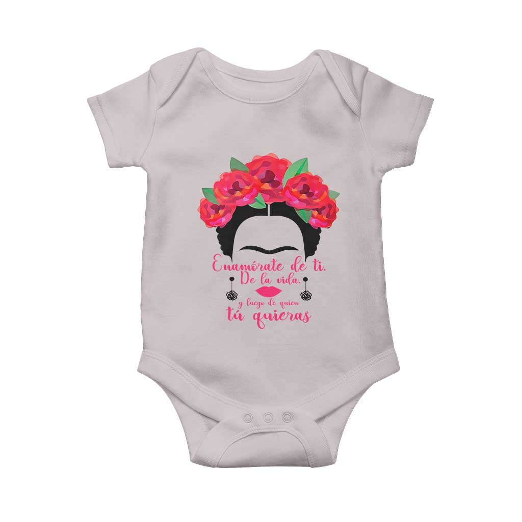 Frida Kahlo Quotes Baby Onesie Enamorate De Ti De La Vida Mexican Artist - Wonder Print Shop