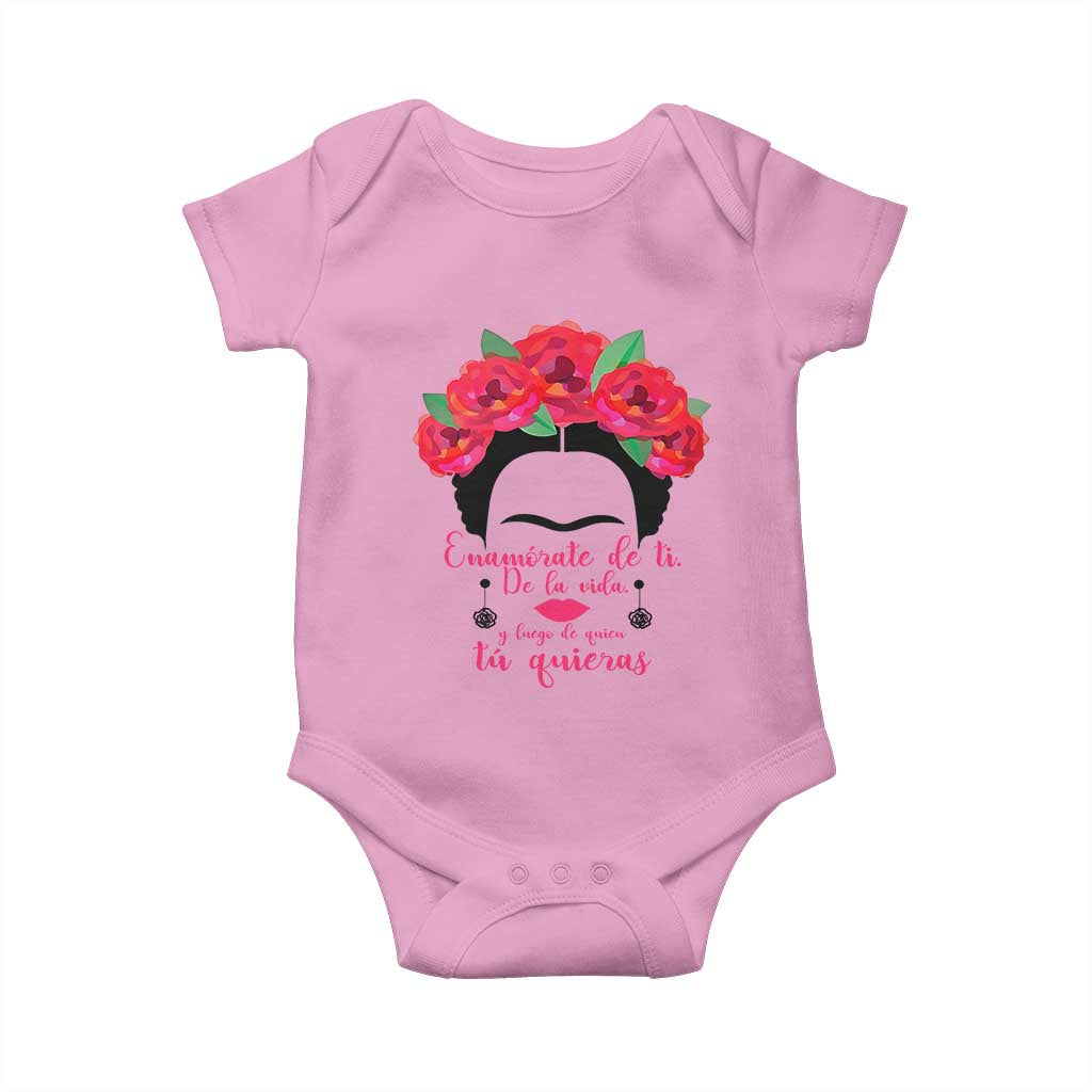 Frida Kahlo Quotes Baby Onesie Enamorate De Ti De La Vida Mexican Artist - Wonder Print Shop