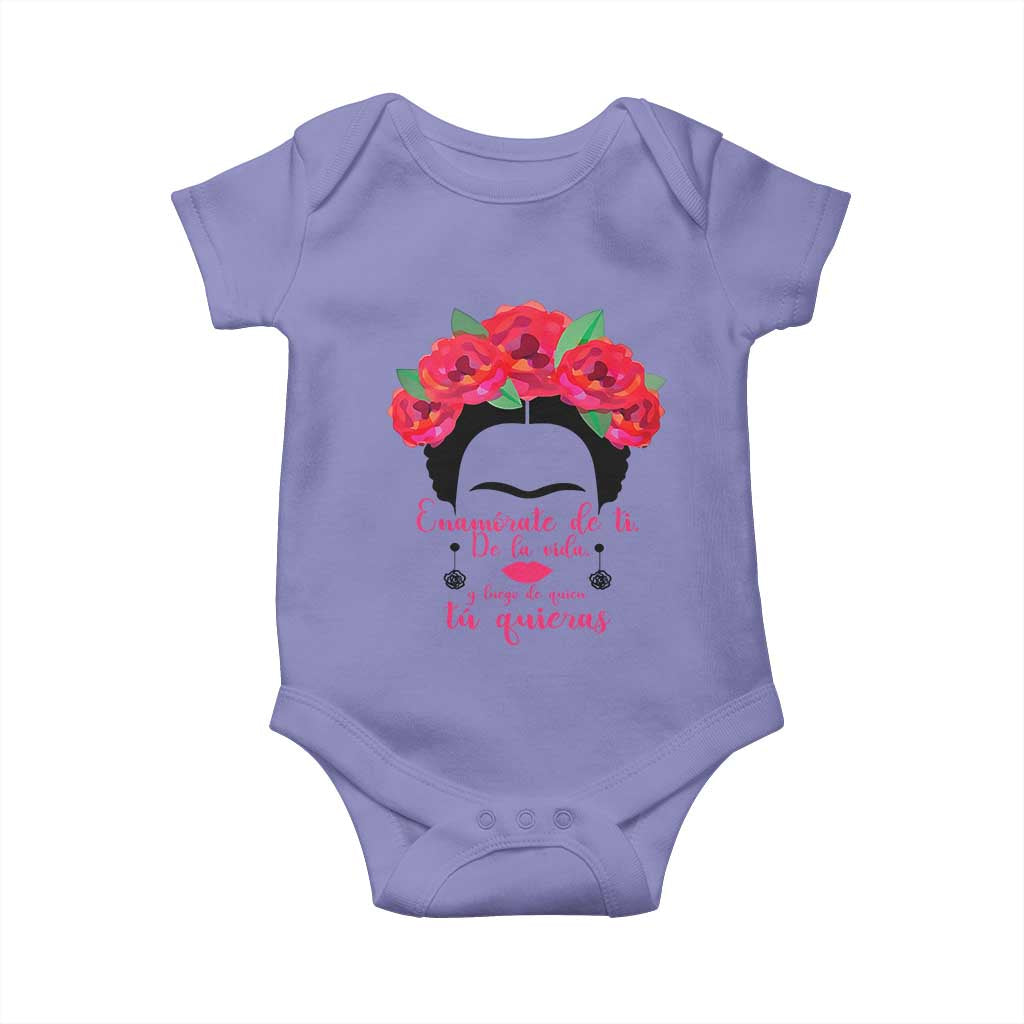 Frida Kahlo Quotes Baby Onesie Enamorate De Ti De La Vida Mexican Artist - Wonder Print Shop