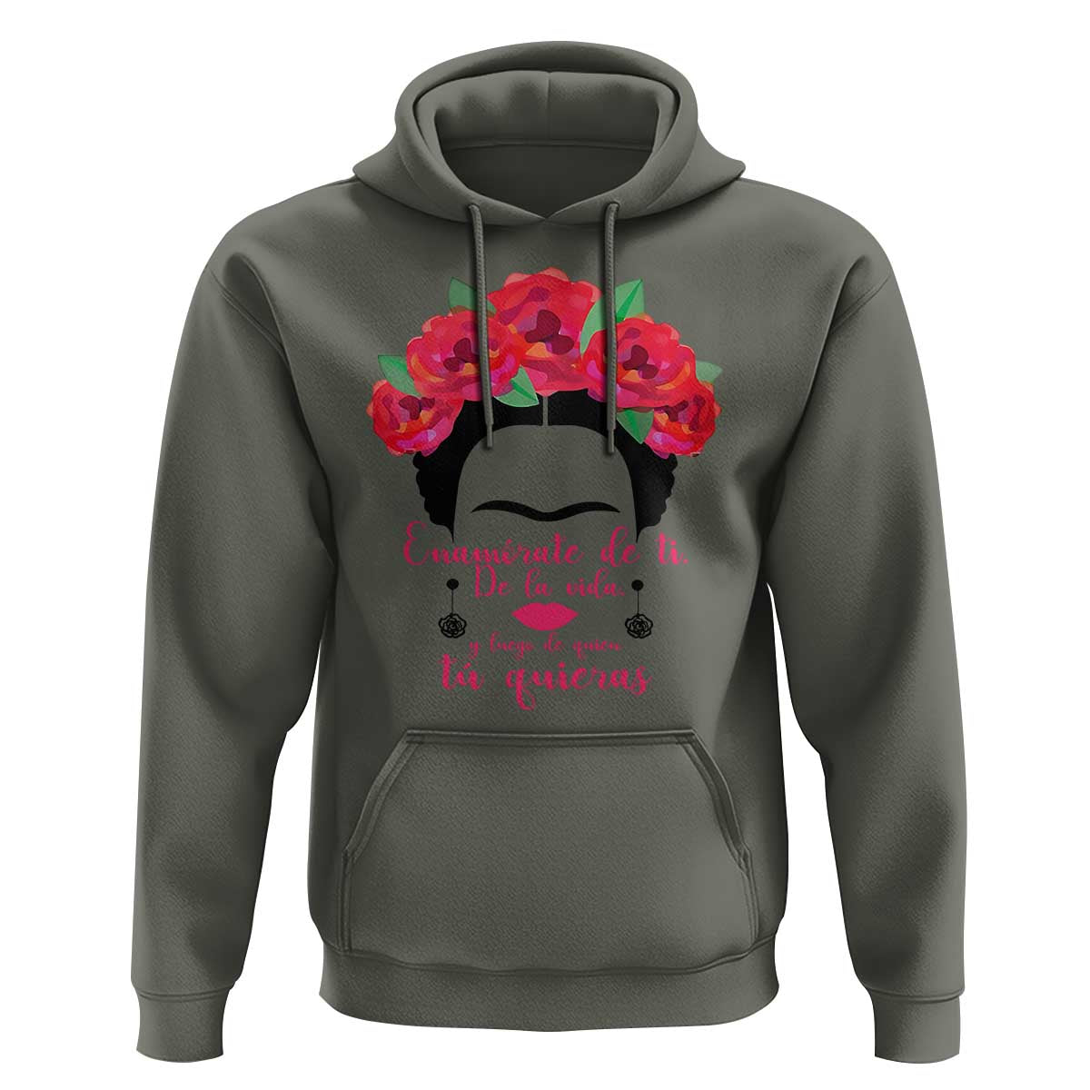 Frida Kahlo Quotes Hoodie Enamorate De Ti De La Vida Mexican Artist - Wonder Print Shop