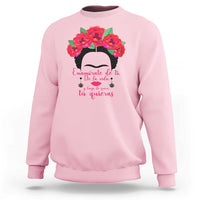 Frida Kahlo Quotes Sweatshirt Enamorate De Ti De La Vida Mexican Artist - Wonder Print Shop