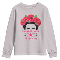 Frida Kahlo Quotes Youth Sweatshirt Enamorate De Ti De La Vida Mexican Artist - Wonder Print Shop