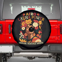 Afro Latina Power Spare Tire Cover Hispanic Heritage Month Flowers - Wonder Print Shop
