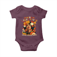 Afro Latina Power Baby Onesie Hispanic Heritage Month Flowers - Wonder Print Shop