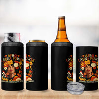 Afro Latina Power 4 in 1 Can Cooler Tumbler Hispanic Heritage Month Flowers - Wonder Print Shop