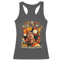 Afro Latina Power Racerback Tank Top Hispanic Heritage Month Flowers - Wonder Print Shop