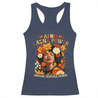 Afro Latina Power Racerback Tank Top Hispanic Heritage Month Flowers - Wonder Print Shop