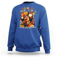 Afro Latina Power Sweatshirt Hispanic Heritage Month Flowers - Wonder Print Shop