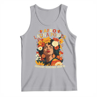 Afro Latina Power Tank Top Hispanic Heritage Month Flowers - Wonder Print Shop