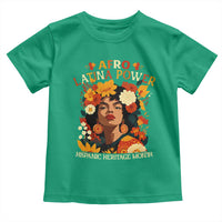 Afro Latina Power Toddler T Shirt Hispanic Heritage Month Flowers - Wonder Print Shop