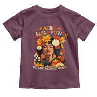 Afro Latina Power Toddler T Shirt Hispanic Heritage Month Flowers - Wonder Print Shop