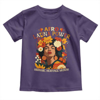 Afro Latina Power Toddler T Shirt Hispanic Heritage Month Flowers - Wonder Print Shop