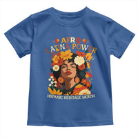 Afro Latina Power Toddler T Shirt Hispanic Heritage Month Flowers - Wonder Print Shop