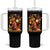 Afro Latina Power Tumbler With Handle Hispanic Heritage Month Flowers - Wonder Print Shop