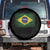 Brazilian Pride Latin America Vintage Brazil Flag Spare Tire Cover - Wonder Print Shop