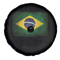 Brazilian Pride Latin America Vintage Brazil Flag Spare Tire Cover - Wonder Print Shop